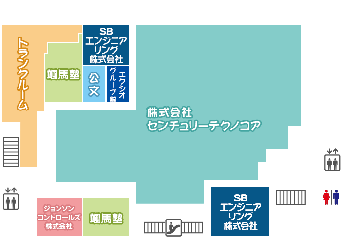 CCBビル2階フロアマップ