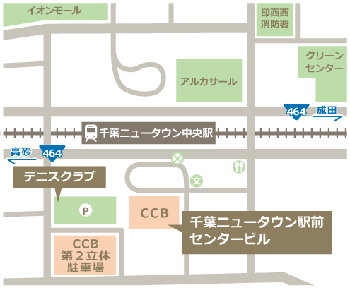 千葉ニュータウン駅前センタービル アクセスマップ